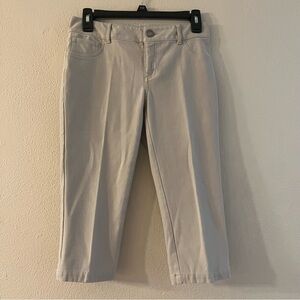INC International Concepts Light Beige Cropped Jeans - Size 0